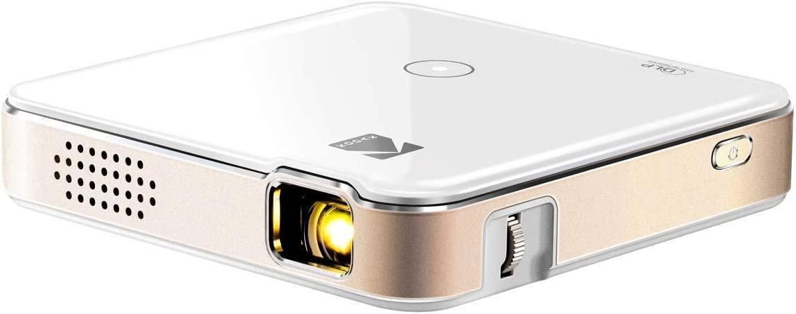 KODAK Luma 150 Mini Projector, 75 Lumen, Wireless, Portable, White/Gold