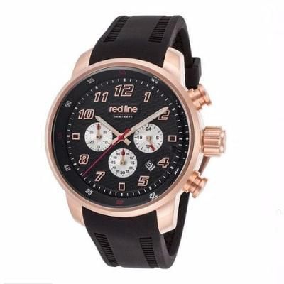 Red Line Topgear Chrono Black Silicone and Dial Rose-Tone Case