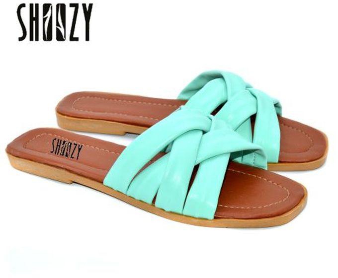 Shoozy Flat Slippers - Turquoise
