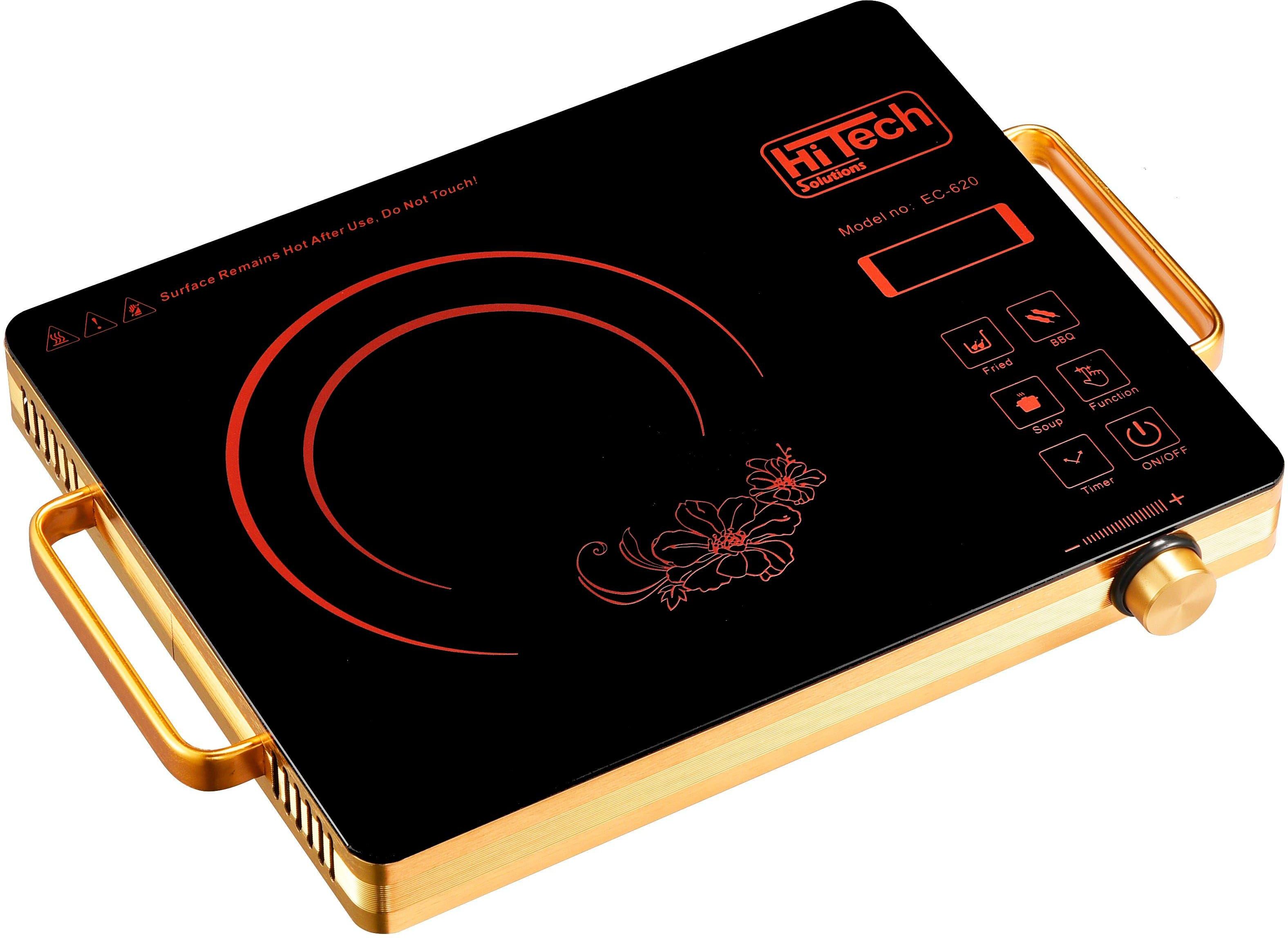 Get Hi Tech Solutions EC-620 Electric Digital Surface Cooker, 2000 watt - Black Gold with best offers | Raneen.com