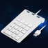 Wired USB Numeric Keypad Num Pad Lightweight With 3 USB 3.0 Ports For