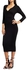 Casual Long Sleeve Midi Dress Black