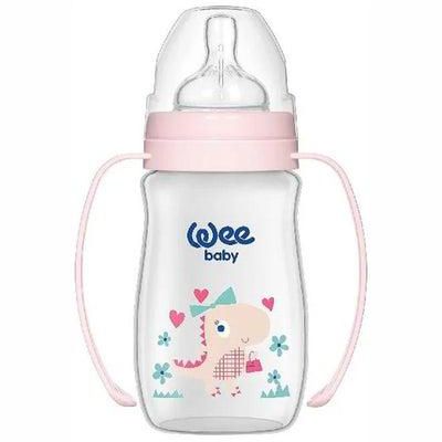Wee Baby Pink Dino Classic Bottle with Grip, 250 ml - Pink
