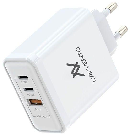 L'Avvento (MP367) Fast Charger 65W Dual PD / QC3 - White