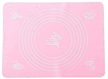 one year warranty_knead dough mat?Silicone Knead Flour Dough Non-stick Pastry Fondant Cake Cooking Baking Oven Mat Placement Pad-Pink5930