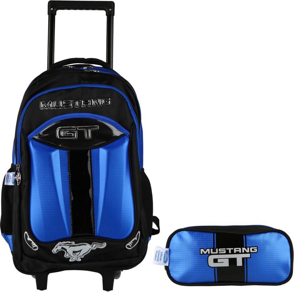 School Trolley Backpack 19 Inch Mustang For Boys by Ford, Blue