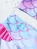 SHEIN Toddler Girls Fish Scale Print One Shoulder Bikini Swimsuit