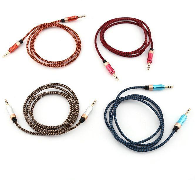 3.5 Mm Jack Aux Cable Male To Male Colored – 1m