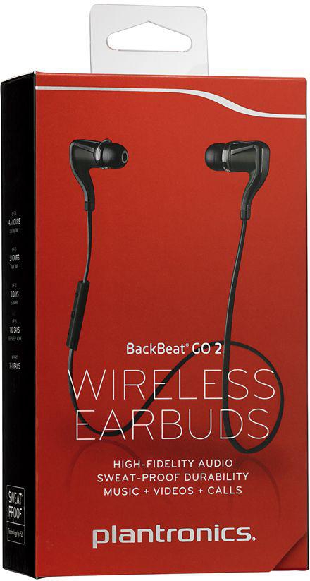 Plantronics Backbeat Go 2 Stereo Bluetooth Headset - Black