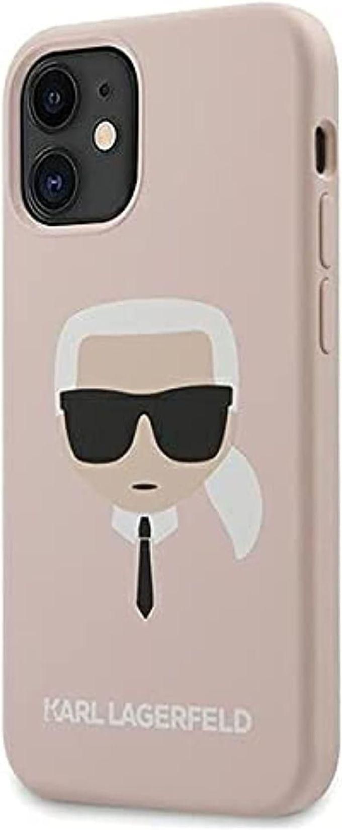 Karl Lagerfeld Head Silicone Case iPhone 12 MINI - Light Pink