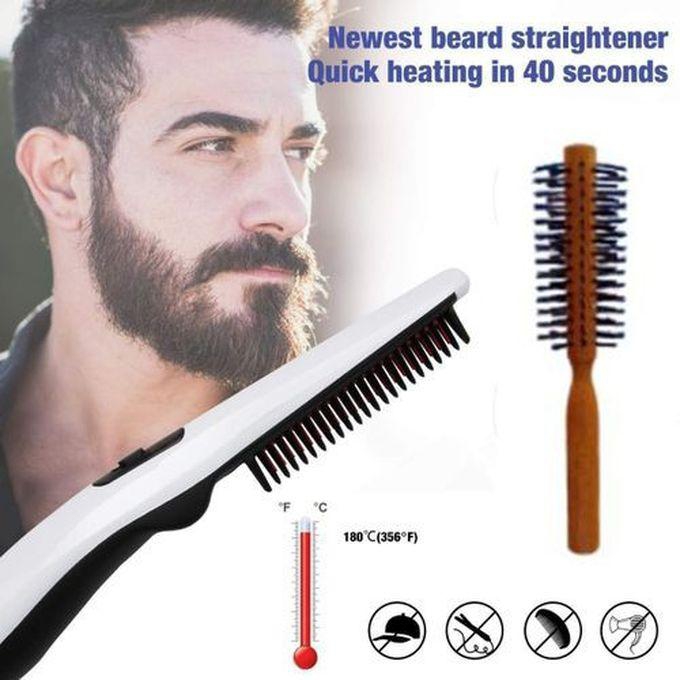Styler V2 Beard & Hair Straightener + Wood Brush