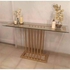 Gold console with glass top - AX92