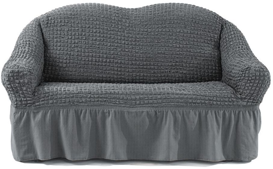 Fabienne Turkish Stretchable Sofa Cover Two Seater Grey Free Size