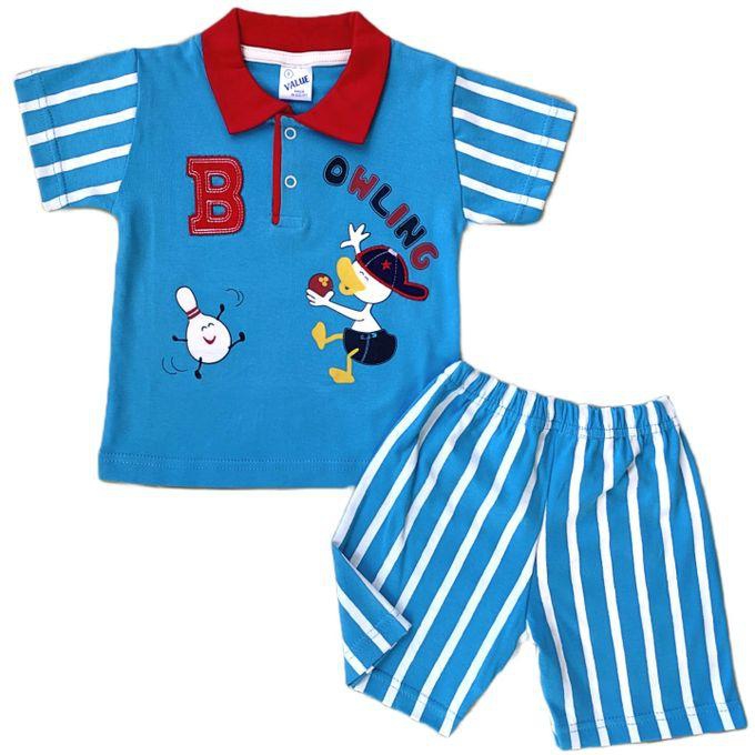 Value Baby Summer Pyjama Set For Boys - Turquoise