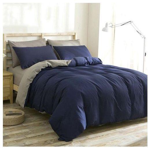 QUALITY Cotton Plain Duvet,bedsheet With 4 Pillow Cases