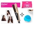 Kemei KM-327 Hair Straightener - 220 'C + Silicone Ultrasonic Brush + Gift Bag