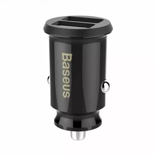 Baseus CCALL-ML01 Grain Car Charger 15.5W 2x USB Black | Gear-up.me