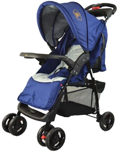 TOP 2 Foldable Baby Stroller/ Pram With Universal Casters- Blue
