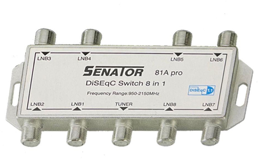 Senator 81A Pro Diseqc Switch - 8 Ports - Silver