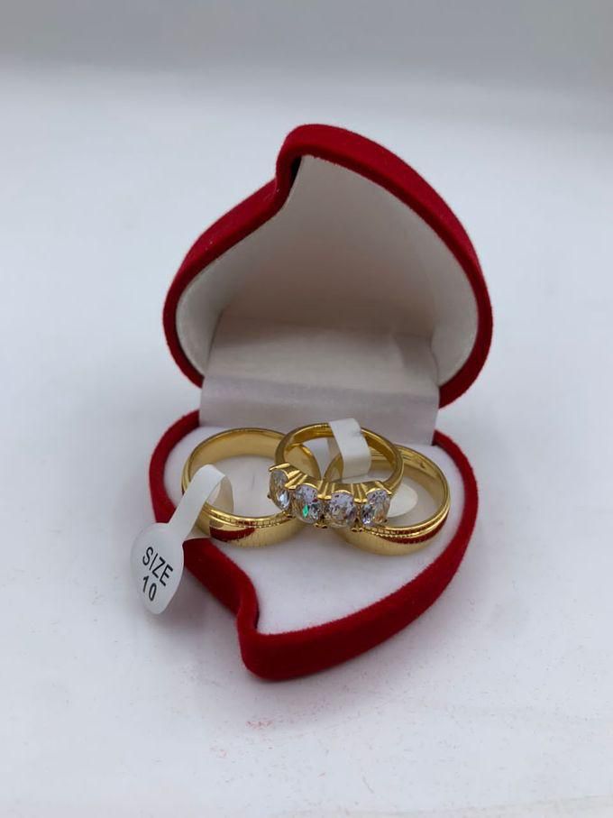 Wedding Ring Set Gold Plated
