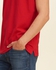 Hollister Red Cotton Shirt Neck Polo For Men