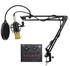 BM800-V8 + USB With Sound Card Condenser Microphone Set - Black/Gold