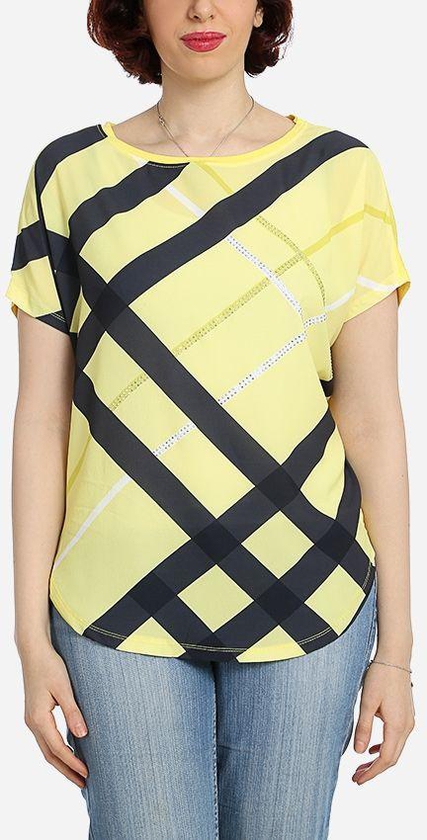 Femina Casual Tshirt - Black & Yellow