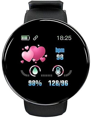 LKOKJ 2021 Smart Watch (1.44 inch D18S) Heart Rate, Blood Pressure, Sleep Monitoring Function, Calorie Counter, Male and Female Multifunctional Outdoor Sports Smart Watch-Android iOS Phone