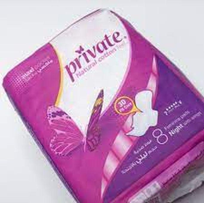 Sanita Feminine Tri Fold Private Maxi Pocket Night Napkins - 8 Pads
