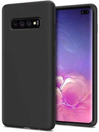 Protective Silicone Back Case Cover For Samsung Galaxy S10 Plus Black