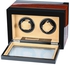 WATCH WINDER FOR AUTOMATIC WATCHES-BALCK AND BROWN- 2 AUTOMATIC WATCH SLOTS