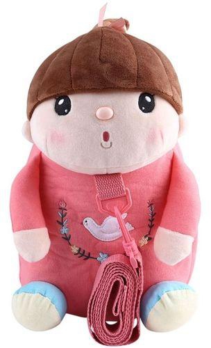 Metoo Unisex Kids Backpack with Anti-lost Belt Red Doll