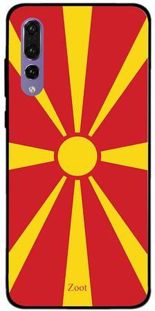 Thermoplastic Polyurethane Skin Case Cover -for Huawei P20 Pro Macedonia Flag نمط علم مقدونيا