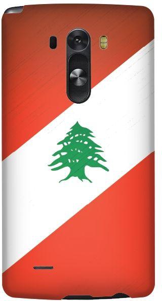 غطاء رفيع وانيق لهاتف ال جي G3 - بطبعة علم لبنان