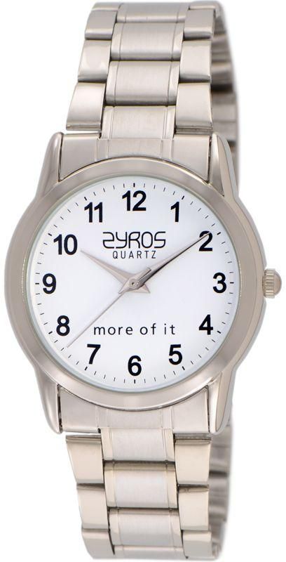 Zyros Watch for Men , Analog , Metal Band , Silver , 15S021M111103