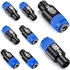 Speakon Connector - Professional Speaker Twist Lock Plug Audio Connector for Sound Systems, Amplifiers, and PA Systems - Durable and Reliable - Pack of 8