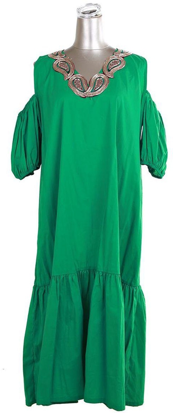 فستان طويا نسائي من ماز فاشن ، M/L ، اخضر ، ML25LG1