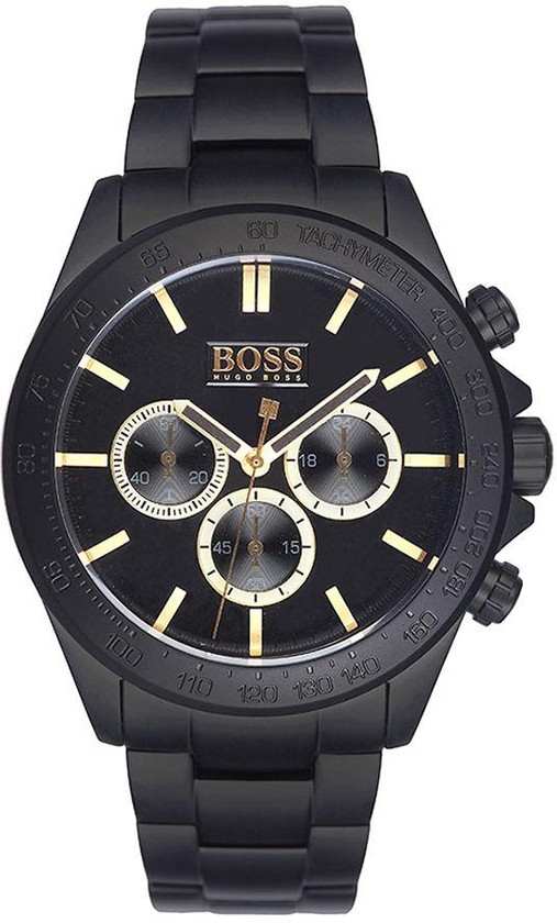 Hugo Boss Ikon Men's Black Dial Stainless Steel Band Watch - 1513278