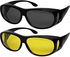 Gopinath Autolink high definition unisex vision goggles anti-glare polaarized sunglasses men/women driving glasses sun glasses all bikes & car drivers - set of 2 glass/goggles