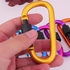 SOLDOUT 2 PCS Outdoor Screw Lock Buckle D-Shaped Carabiner Hook Keyring Clip Camping Kits Sports Rope Buckle (Pack of 2)