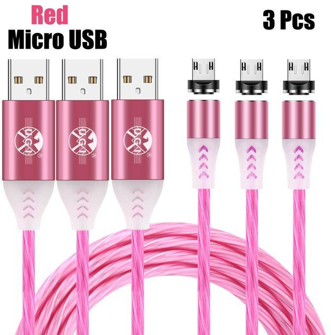 UGI 3Pcs 3in1 Magnetic Cable Flowing Light LED