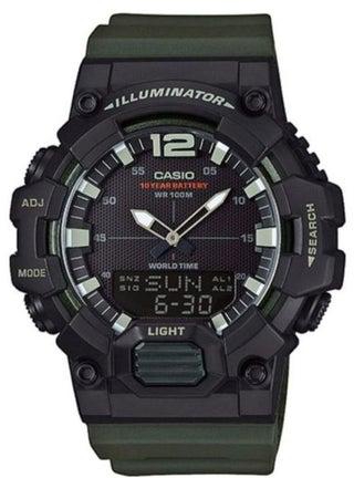Men's Water Resistant Analog & Digital Wrist Watch HDC-700-3AVEF - 53 mm - Olive Green