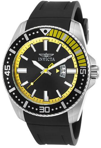 Invicta Pro Diver Men's Black Dial Polyurethane Band Watch - INVICTA-21444