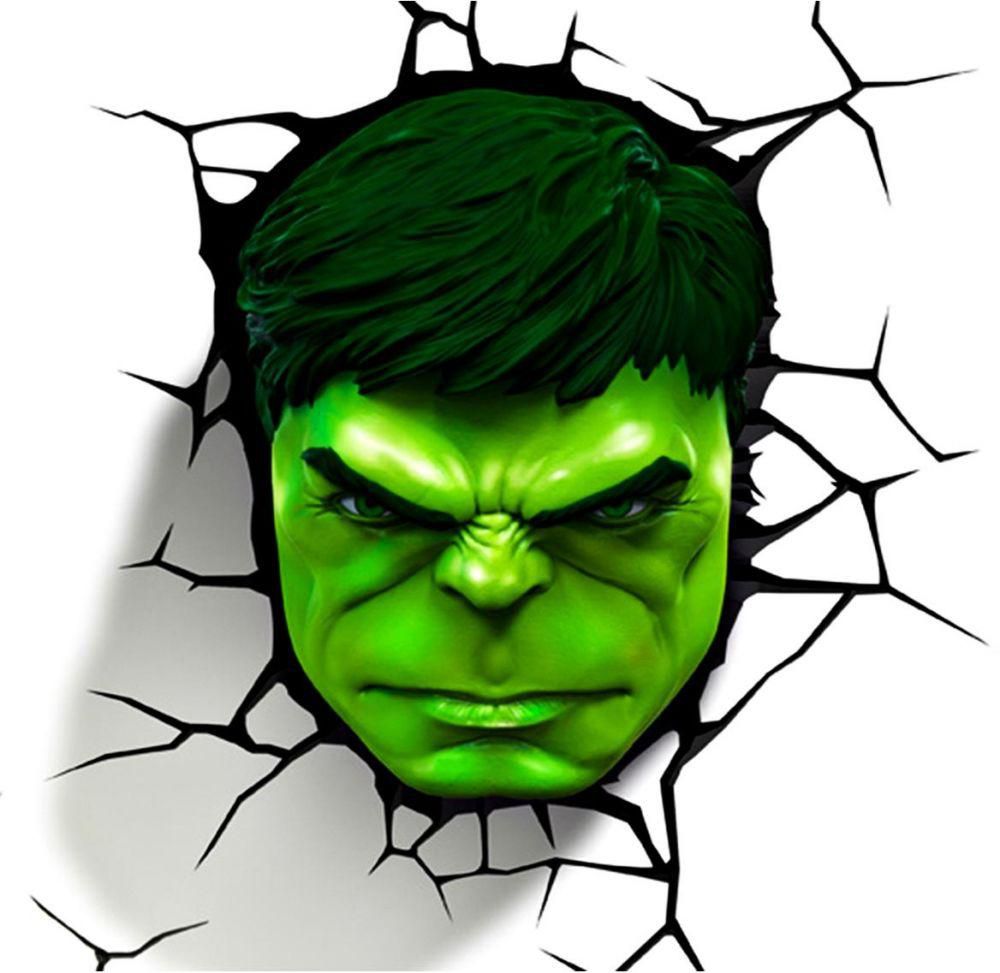 3d светильник Hulk: face