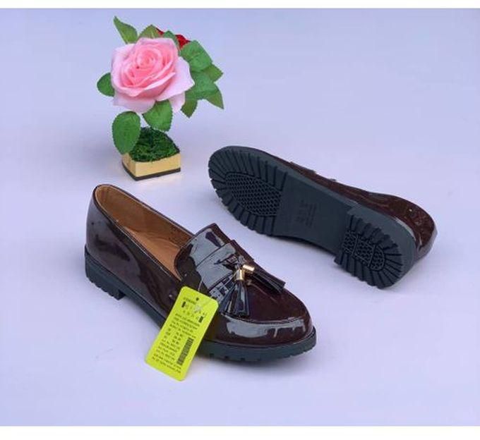 Unique Classic Ladies Slip-on Flat Shoes With Tassels - Black