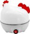 طباخة البيض الكهربائية على شكل دجاجة باللون الأبيض