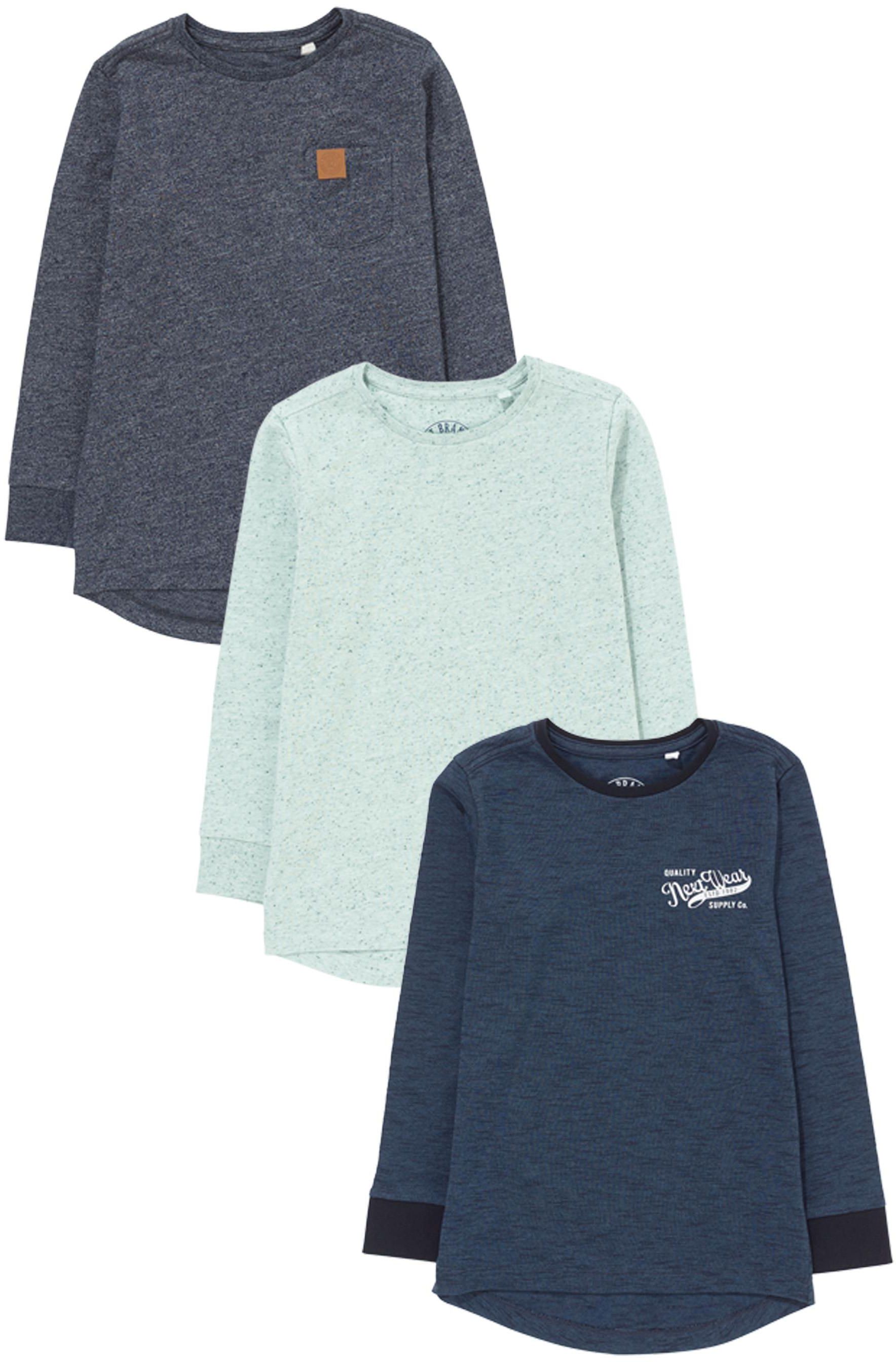 Blue Long Sleeve T-Shirts Three Pack (3-16yrs)