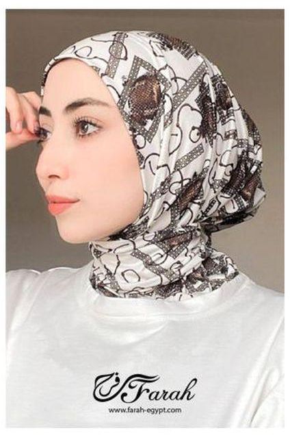Farah Kuwaiti Bandana Hijab Turban: Stylish Cotton Print With Rust-Free Capsules - Style-101