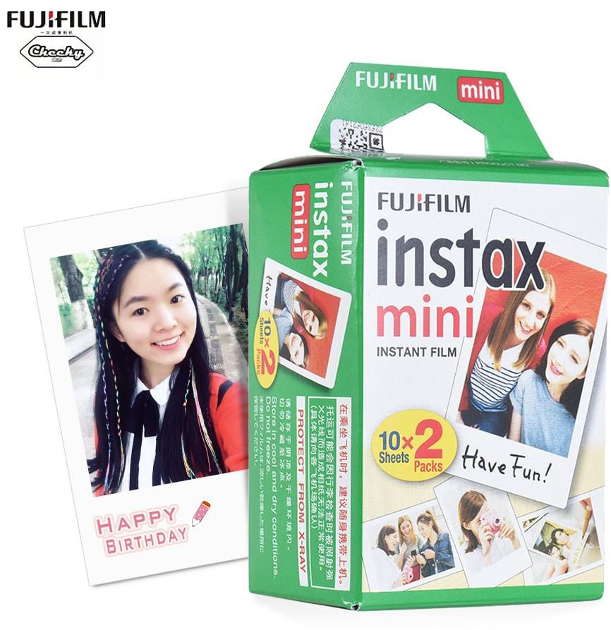 Fujifilm-Fujifilm Instax Mini 20 Sheets White Film Photo Paper Snapshot Album Instant Print for Fujifilm Instax Mini 7s/8/25/90/9
