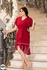 Women's Dress - Short Dress C Y LYCRA -RED